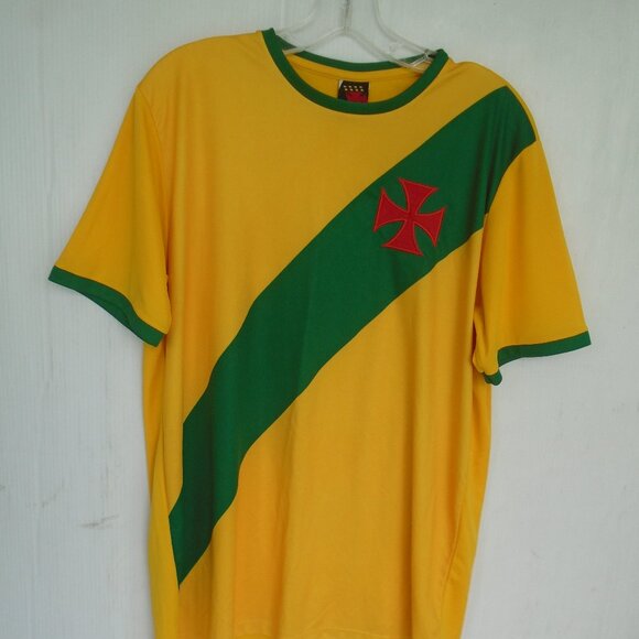 Vasco Da Gama Soccer Jersey Mens Size L Gold/Green - Picture 4 of 6